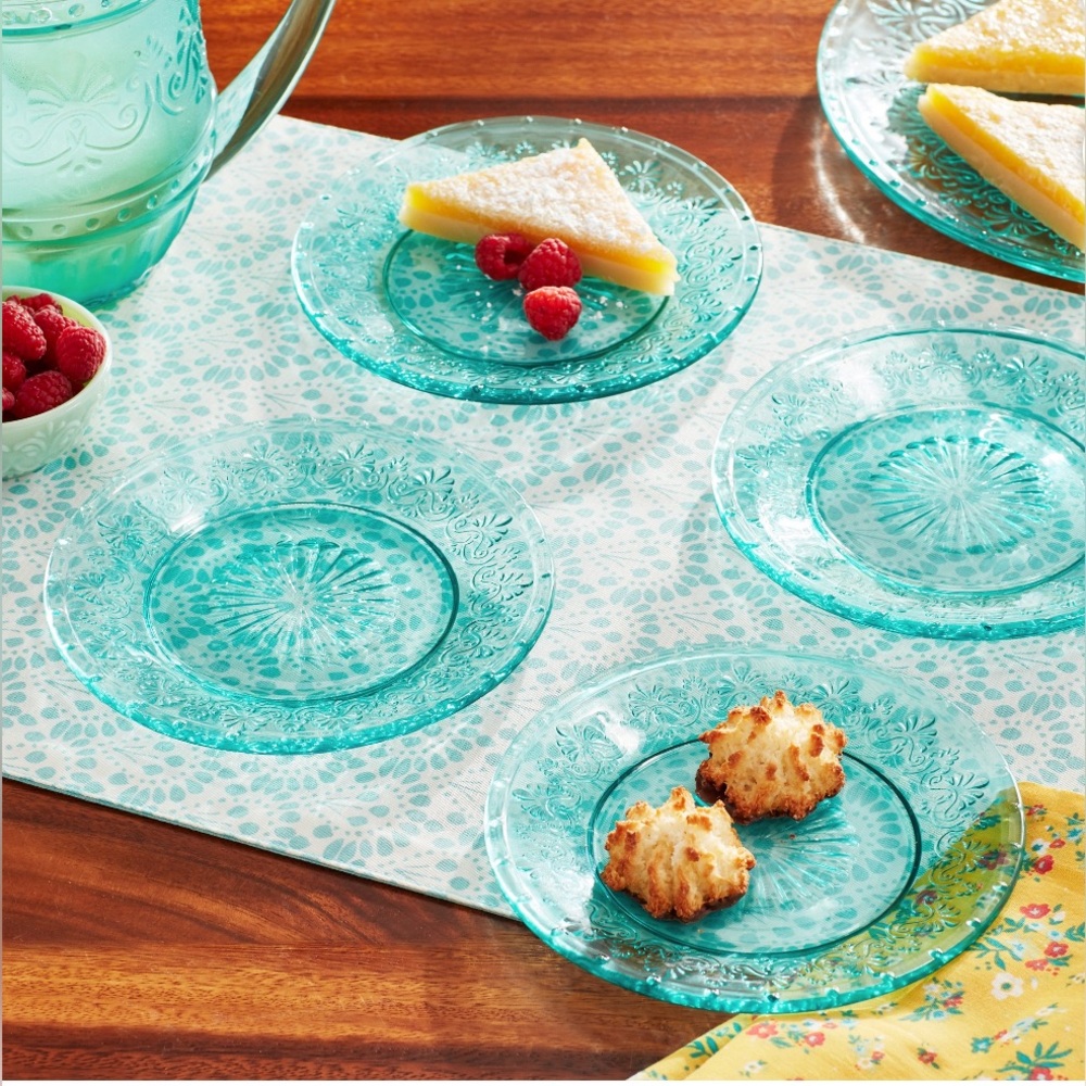 The Pioneer Woman 4pk Appetizer Plates, Teal